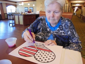 Fourth of July Painting, Willows of Arbor Lakes Senior Living, Maple Grove, MN
