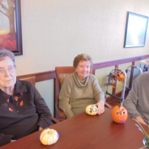 Willows of Arbor Lakes Senior living, pumpkin decorating, senior citizen activities, fall fun